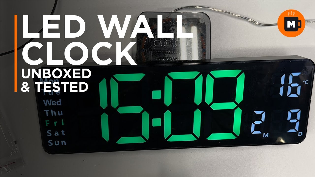 Large Led Wall Clock Youtube