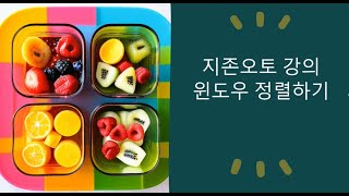 [지시스tv]지존오토강의 윈도우창 정렬하기!