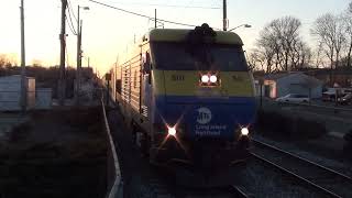 LI 501 Leads MTA LIRR Train 2710 East through Sayville, NY and Stops 02/21/2020