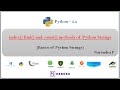 index()  rindex()  find() rfind() and count() methods for Python strings | Video - 26