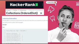 HackerRank | Collections.OrderedDict() | Python | Coding