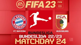 FIFA 23 Bayern Munich vs Augsburg | Bundesliga 22/23 | PS4 | PS5 Full Match