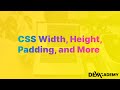 Learn HTML & CSS - CSS Width, Height, Padding, Margin, and Borders