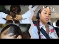 Sleek Low Braided Pony on Natural Hair | How I Slick My THICK, CURLY Hair!