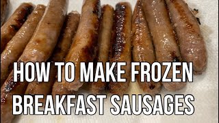 Frozen breakfast sausages in under 10mins 😊. No oil needed!