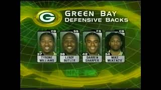 Detroit Lions at Green Bay Packers September 9, 2001 week 1 1st half