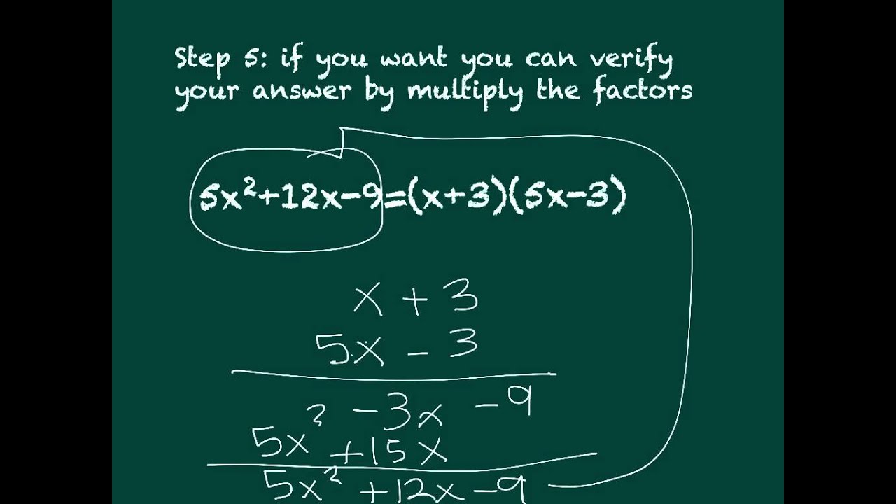 Factoring A Trinomial On The Form Ax^2+bx+c - YouTube