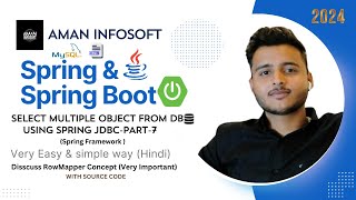 Selecting Multiple Objects using Spring Jdbc | in Hindi