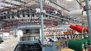 Circular knitting process in a knitting floor - Knit Fabric production Process