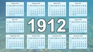 Calendar 1912