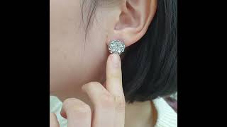 무니켈 OR도금 옥탄트 크리스탈 귀안뚫은 볼륨 원형 클립 귀걸이 / Nickel-free OR Plating Crystal Circle Clip Earring