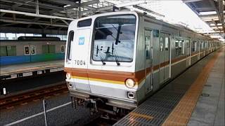 東京メトロ7000系7004F 各停小手指行石神井公園駅発車