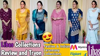 Libas Collections Review and Tryon | Worth buying❓️Festive \u0026 Indian wear collections