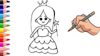 Prenses çizimi En Kolay - Akuninidik