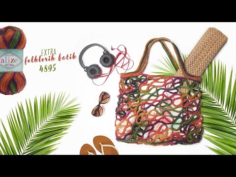 Alize Extra Folklorik Batik ile Çanta Yapımı-Making Bag with Alize Extra Folklorik Batik Alize Extra Folklorik Batik ile Çanta Yapımı-Making Bag with Alize Extra Folklorik Batik