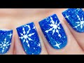 the easiest snowflake nail art