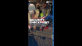 Heavy security checkpoint at Capital One Arena for Trump inauguration viewing
