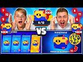 OTWIERAMY 2000x MEGA BOXÓW na 2 EKRANY w BRAWL STARS!😱 *188x ZADYMIARZY + SKINÓW* (Da Mian VS Brat)