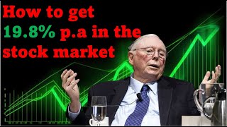 How Charlie Munger got 19.8% p.a \u0026 beat the market