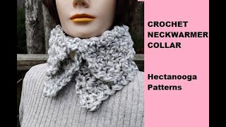 CROCHET NECKWARMER COLLAR SCARFETTE, Pebble stitch, #3022