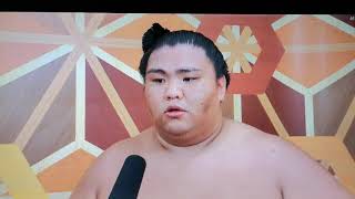 大相撲　sumo　７月場所　勝ち越しインタビュー　関脇　御嶽海