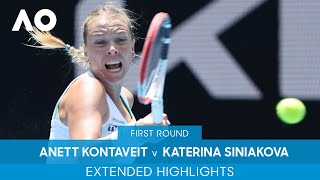 Anett Kontaveit v Katerina Siniakova Extended Highlights (1R) | Australian Open 2022
