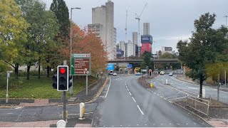 🇬🇧UK Manchester city tour on 192  bus  (13/10/2024) Stockport to Piccadilly station