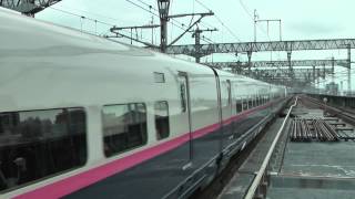 Ｅ２系１０００番台＋Ｅ３系２０００番台東北・山形新幹線やまびこ１２２号＋つばさ１２２号東京行き大宮駅到着