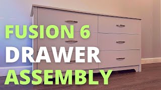 South Shore Fusion 6 Drawer Double Dresser Assembly