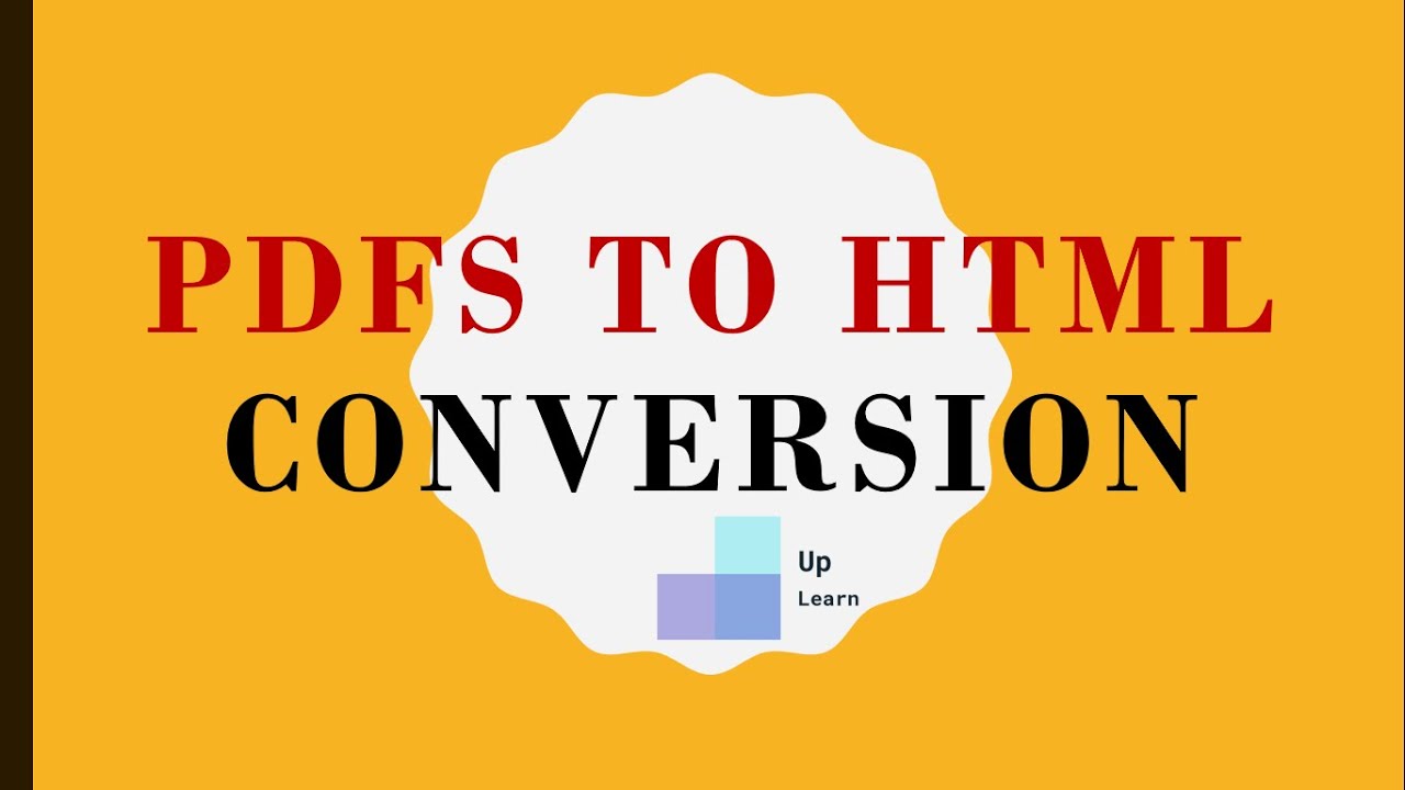 PDF To HTML Conversion In Easy Way | Best Tools - YouTube