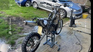 Replacing new tyres to my *CHEAP* Dirtbike build.           (Part 6)