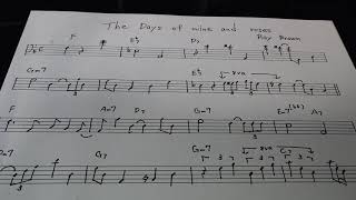 Ray Brown / The days of wine and roses (theme 2beat)(transcription)