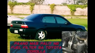 Replacing new fuel filter/toyota corolla 4afe #mike4psgarage #fuelfilter #toyotacorolla