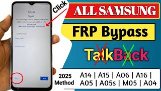 All Samsung a12/a13/a03s/a23/a32/a33/a51 FRP BYPASS || Google Account Unlock || Not TalkBack