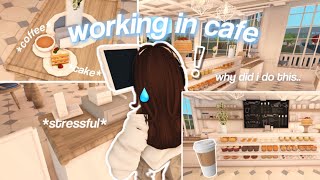 working in my NEW bloxburg cafe! | Roblox Bloxburg