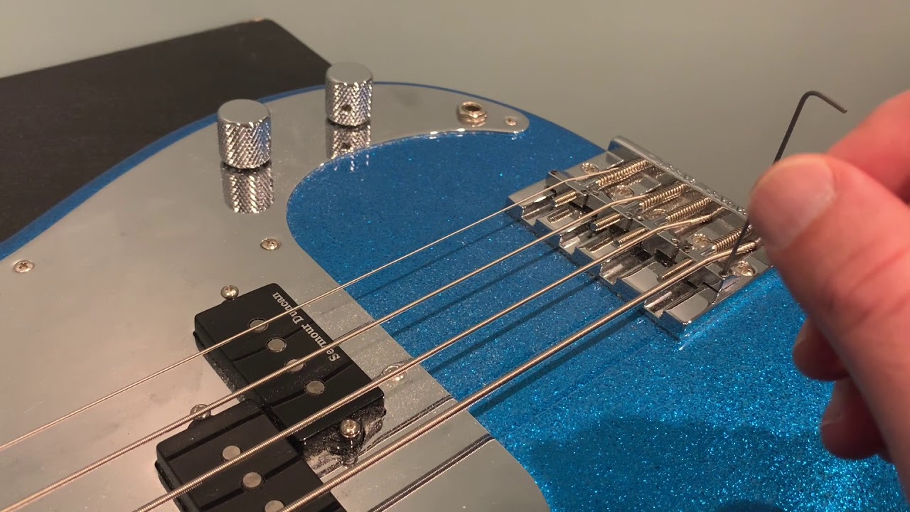 How To Adjust String Height On A Bass Guitar - YouTube