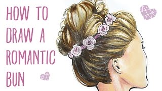 How to Draw a Romantic Hair Bun (Drawing Tutorial)
