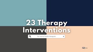 Therapeutic Interventions List for 2023