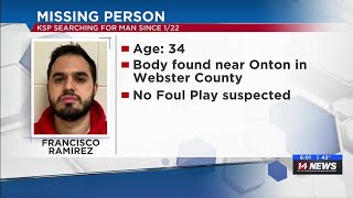 Missing man found dead in Kentucky