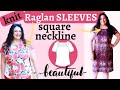 GORGEOUS RAGLAN + Square neckline for knits. RELAXED SEWING. Islares (Itch to Stitch)