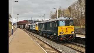 Class 73 73966 \u0026 Class 47 47847 at Heworth - 5Z73 Tyne Coal Term. to Polmadie  9 Dec 2015