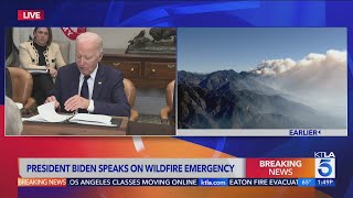 President Biden, Vice President Harris discuss SoCal wildfires