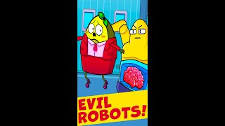 Brainless Avocado VS Smart Robots #shorts