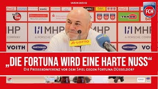 Die Pressekonferenz vor dem Spiel gegen Fortuna Düsseldorf