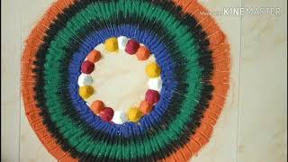 Easy Colorful rangoli #rangoli #rukmaniilam