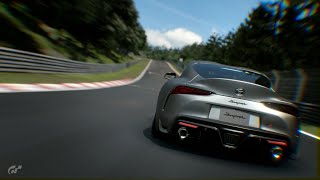 【GT7】GRスープラで走った映像を、ドローンカメラで見る