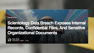 @scientology MASSIVE DATA LEAK!!!!