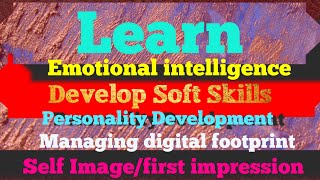 Soft Skill for Personality Development Part -1