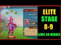 Lords Mobile Elite 8-9|Elite Stage 8-9 f2p using level 58 heroes