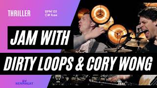 Jam with Dirty Loops & Cory Wong Thriller - BPM 131 C# free guitar practice backing track #jamwith